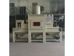 大型五金玻璃木門去毛邊通過式自動噴砂機
